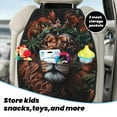 thumbnail image 5 of Pofeuu Lion Forest Crown Print 2 Pack PU Leather Kick Mat Back Seat Protector, Universal Car Seat Back Organizer, Waterproof Backseat Protector For Most Car, 5 of 8