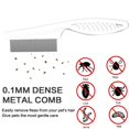 thumbnail image 4 of "Efficient Pet Grooming Combs - Stainless Steel Flea & Metal Dog Comb with Rounded Teeth for Tangle-Free Long & Short Haired Dogs & Cats" (180 characters), 4 of 4