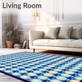 thumbnail image 2 of ODIKA 4'x6' Machine Washable Non-Slip Area Rug, Illuminated Geometric Patio with Accent Lights High Traffic Rug, Blue, 97222, 2 of 7
