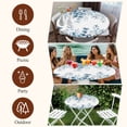 thumbnail image 7 of Blue Green Eucalyptus Leaves Round Tablecloth, Fitted Table Cover with Elastic for 36"-44" Round Tables, Spring Summer Botanical Table Cloth Outdoor Indoor Dinning Party Waterproof Tablecloths, 7 of 7