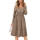 thumbnail image 1 of Vestido OUGES para mujer de otoño, manga larga, cuello en V, maternidad, con bolsillos, 1 of 7