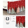 thumbnail image 3 of Christmas Winter Bed Skirt King Size 16&nbsp;Inch Drop, Snowflakes Pine Tree Simple Red Wrap Around Dust Ruffle Bedskirts, Wrinkle & Fade Resistant Easy Fit Bedskirt with Adjustable Elastic, 3 of 8