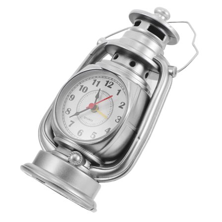 STRANDCHIC Retro Alarm Clock Silver Plastic Creative Design Silent for Home