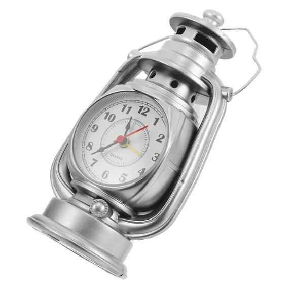 STRANDCHIC Retro Alarm Clock Silver Plastic Creative Design Silent for Home