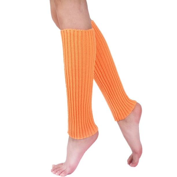 Qarigey 2 paquetes/lote Estilo años 90 Multicolor - Respetuoso con la piel Todas las combinaciones Mantienen el calor Calentador colorido Medias Naranja 1
