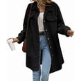 thumbnail image 3 of Women'S Teddy Fleece Coat-Plush Oversized Long Cardigan, Cozy Winter Fuzzy Outwear for Casual Style Black XL, 3 of 9