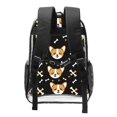 thumbnail image 3 of 16 Inch Transparent Backpack With Lightweight And Durable Design Without Pockets Transparent For Work Business Travel Sports Corgi And Bones, 3 of 7