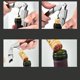thumbnail image 5 of Sacacorchos de camarero profesional, llave de vino con agarre de goma ergonómico, abridor de botellas de cerveza y cortador de papel de aluminio (1 paquete), 5 of 5