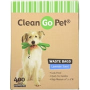 Clean Go Pet ZW034 40 Lavender Scent Doggy Waste 400-Count, Quick-Tie Handles Poop Bags