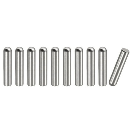

6x25mm Dowel Pins 10 Pack Round Head Flat Chamfered End Dowel Pin