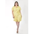 thumbnail image 4 of Vestido camisero de lino Roman Fashion /Tallas Extras, 2336 (Amarillo) amarillo 38, 4 of 6