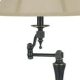 thumbnail image 6 of Metal Body Table Lamp with Fabric Tapered Bell Shade in Beige and Black, 6 of 6