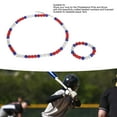 thumbnail image 4 of Baseball Necklace and Bracelet, 3 Colors Rhinestone Beaded Elastic Baseball Necklace  for Baseball Players Lovers, 4 of 7