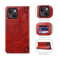 thumbnail image 1 of Nalacover Vintage Wallet Case for iPhone 14, Magnetic Closure Flip Folio Cover with Card Slots Kickstand, Classic PU Leather TPU Shockproof Anti-Scratches Case for iPhone 14,Red, 1 of 6