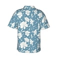 thumbnail image 3 of Balery Lilies Flowers Print Men's Hawaiian Shirts Short Sleeve Beach Shirt Relaxed Fit Vacation Button Down Shirts-Large, 3 of 9