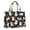 Cute Cat Black Pattern, variant on Multicolor Cat Head White Pattern Tote Bag, Travel Tote Purse with Interior Pockets & Top Handle, Smooth Zipper Gifts for Women Men,15.7 X 5.1 X 13 Inches