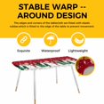 thumbnail image 4 of Red Snowman Christmas Table Cloths for 8 Foot Rectangle Tables, Winter Xmas Tree Snowflake Patio Waterproof Elastic Fitted Tablecloths, Washable Rectangular Table Cover for Camping, 4 of 8