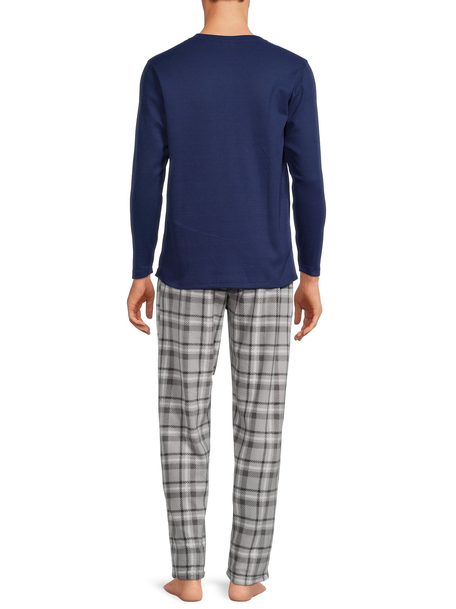 Isotoner Men's Thermal Top and Micro Fleece Pant Sleep Set, Sizes S-2XL
