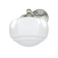thumbnail image 2 of Hunter - Saddle Creek 1-light Brushed Nickel, Medium Size Sconce Light, Dimmable, Schoolhouse Style, for Bedrooms, Kitchens, Dining, Living Rooms - 19139, 2 of 6