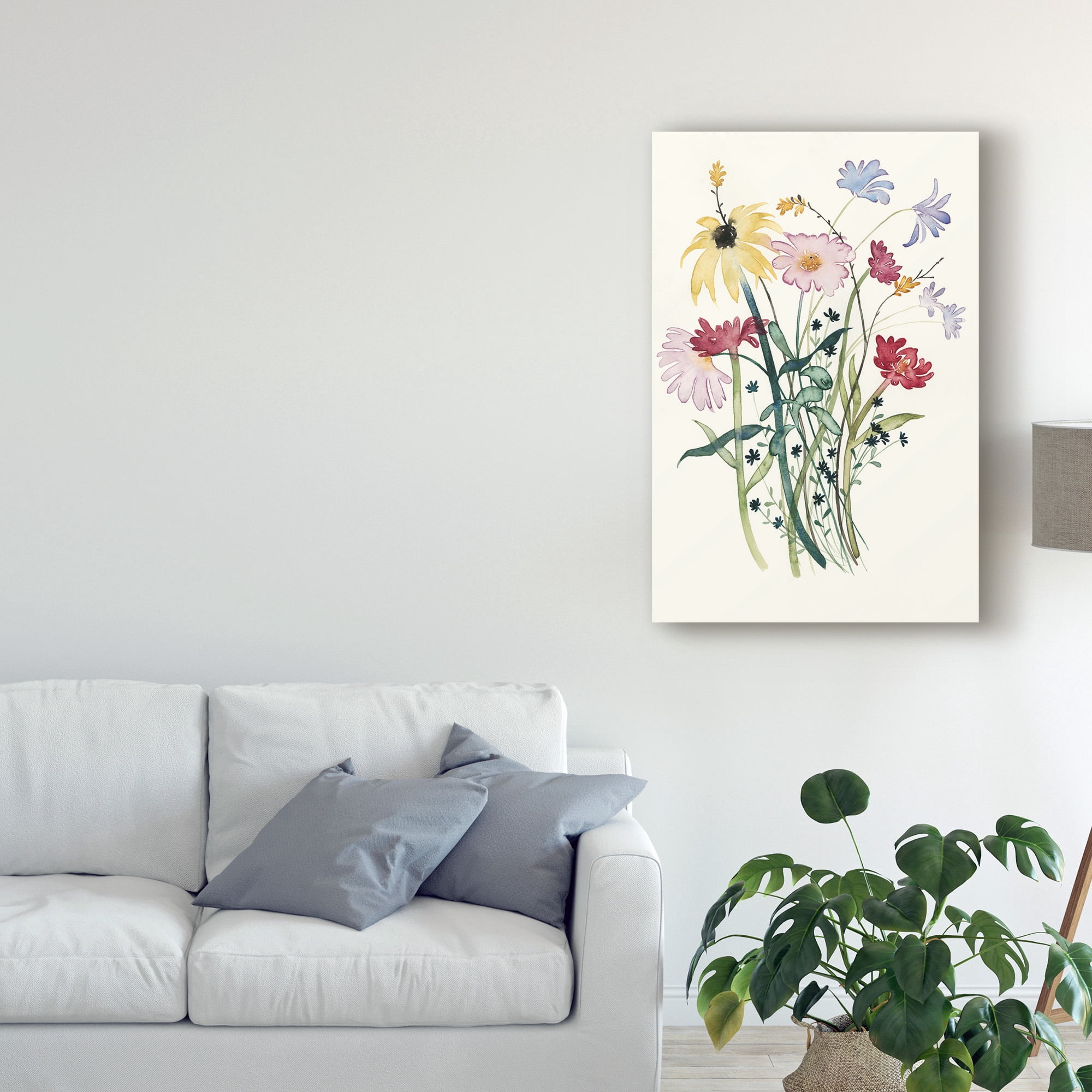 Trademark Fine Art 'Wildflower Watercolor I' Canvas Art by Grace Popp