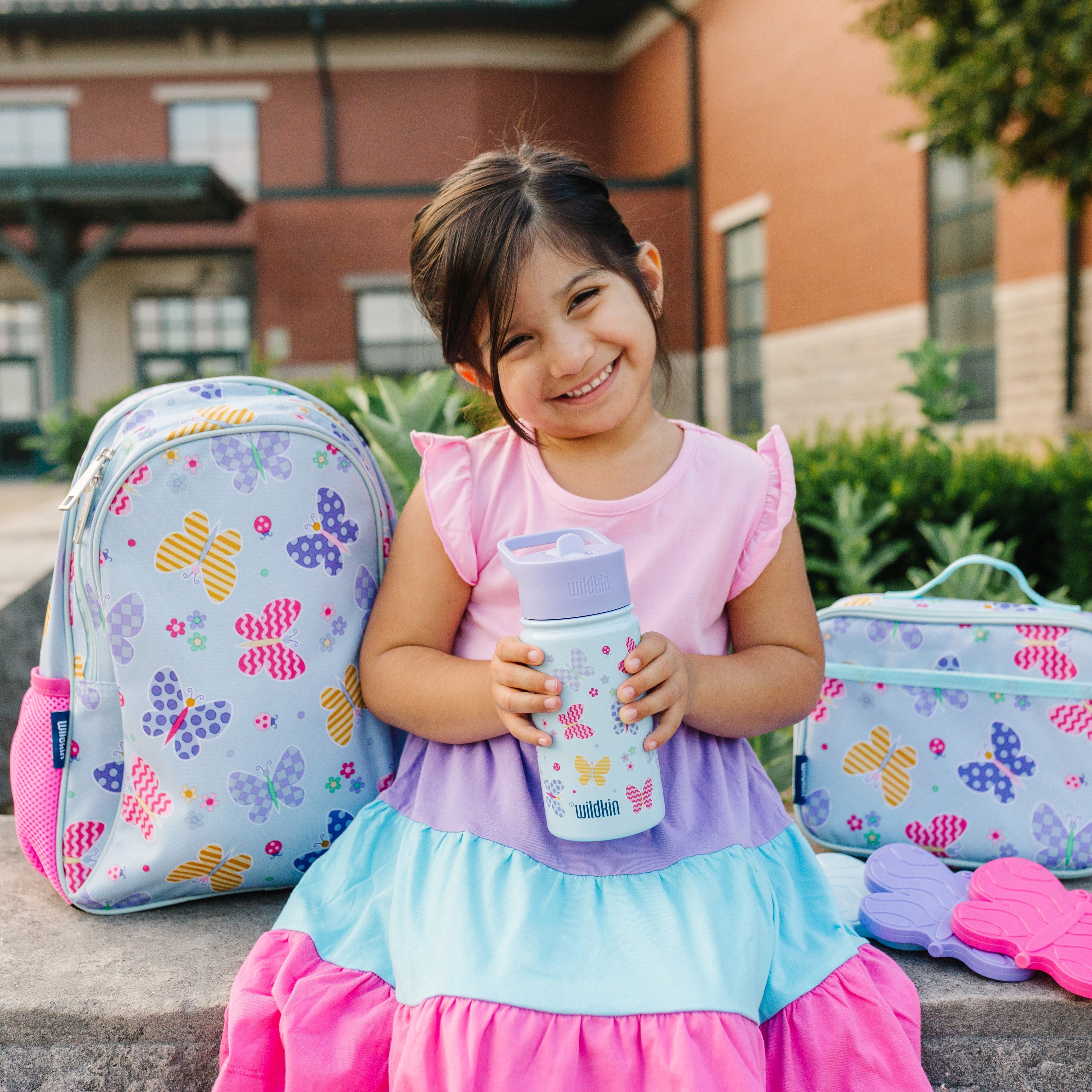 Wildkin Butterfly Garden Sidekick Backpack Blue