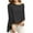 Black, variant on tarylea Plus Size Tops for Women Scoop Neck Long Sleeve Shirts Solid Color Loose Blouse Fall Dailywear Casual Wear