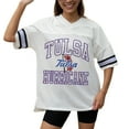 thumbnail image 3 of Women's Gameday Couture White Tulsa Golden Hurricane Iconic Oversized Fashion Jersey, 3 of 5