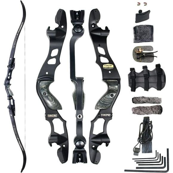 TBOW 62“ ILF Recurve Bow with Gordon Limbs 30-60Lbs for Adult Archery Competition Athletic Right Hand