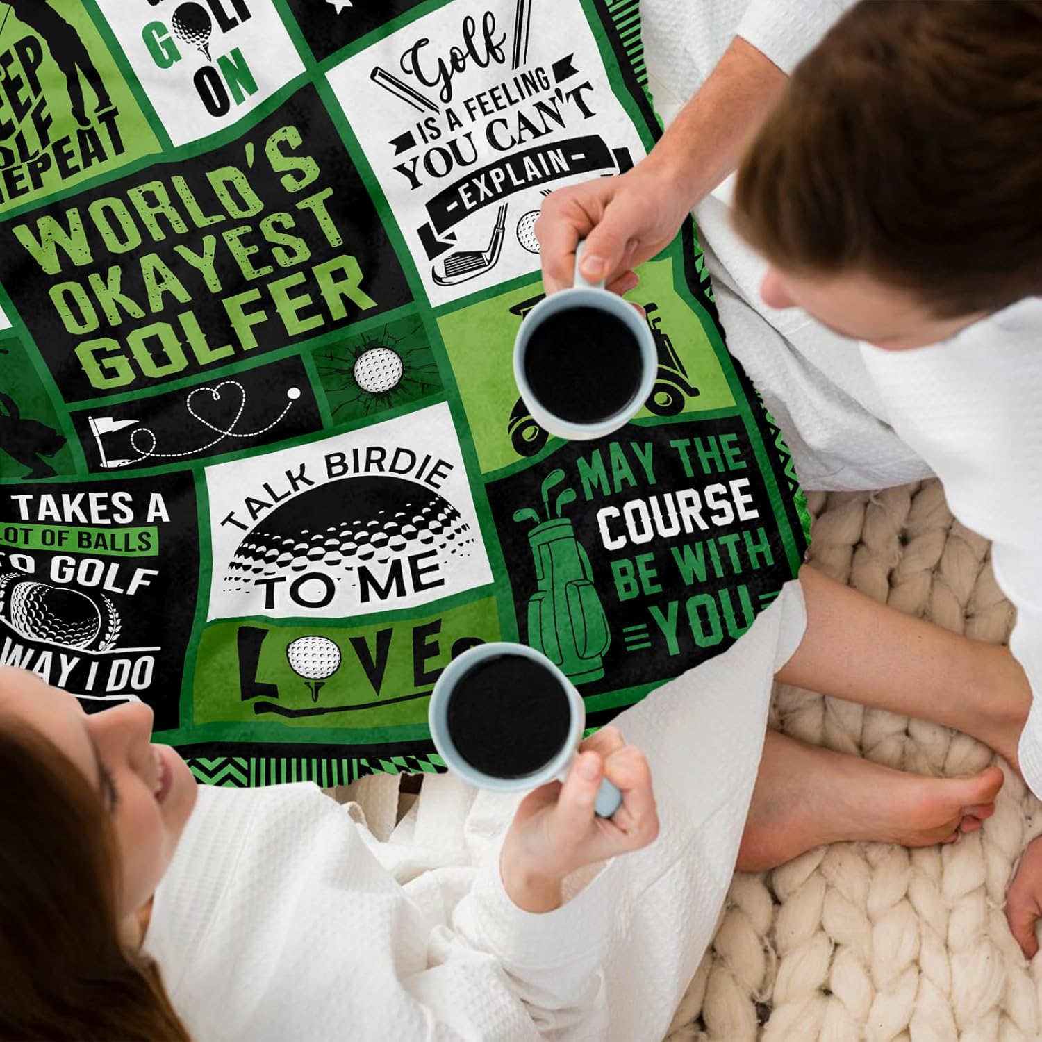 Golf Blanket, Golf Gifts for Men Unique, Gifts for Golfers Men Women, Golfing Gift for Golfs Lovers Accessories Golfs Player Gift Throw Blanket Soft Flannel Birthday Home Decor 50''x 60''