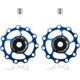 thumbnail image 1 of 2 piezas de reductor trasero de bicicleta, reductor, polea guía de rueda de montar, cojinete de cerámica, accesorios de reductor de bicicleta azul, 1 of 4