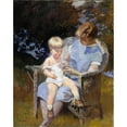 thumbnail image 2 of Edmund Charles Tarbell 15x18 Gold Ornate Wood Frame and Double Matted Museum Art Print Titled - Marjorie and Little Edmund (1928), 2 of 4