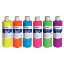 Handy Art Washable Tempera Paint 6-Color Fluorescent Pint Set