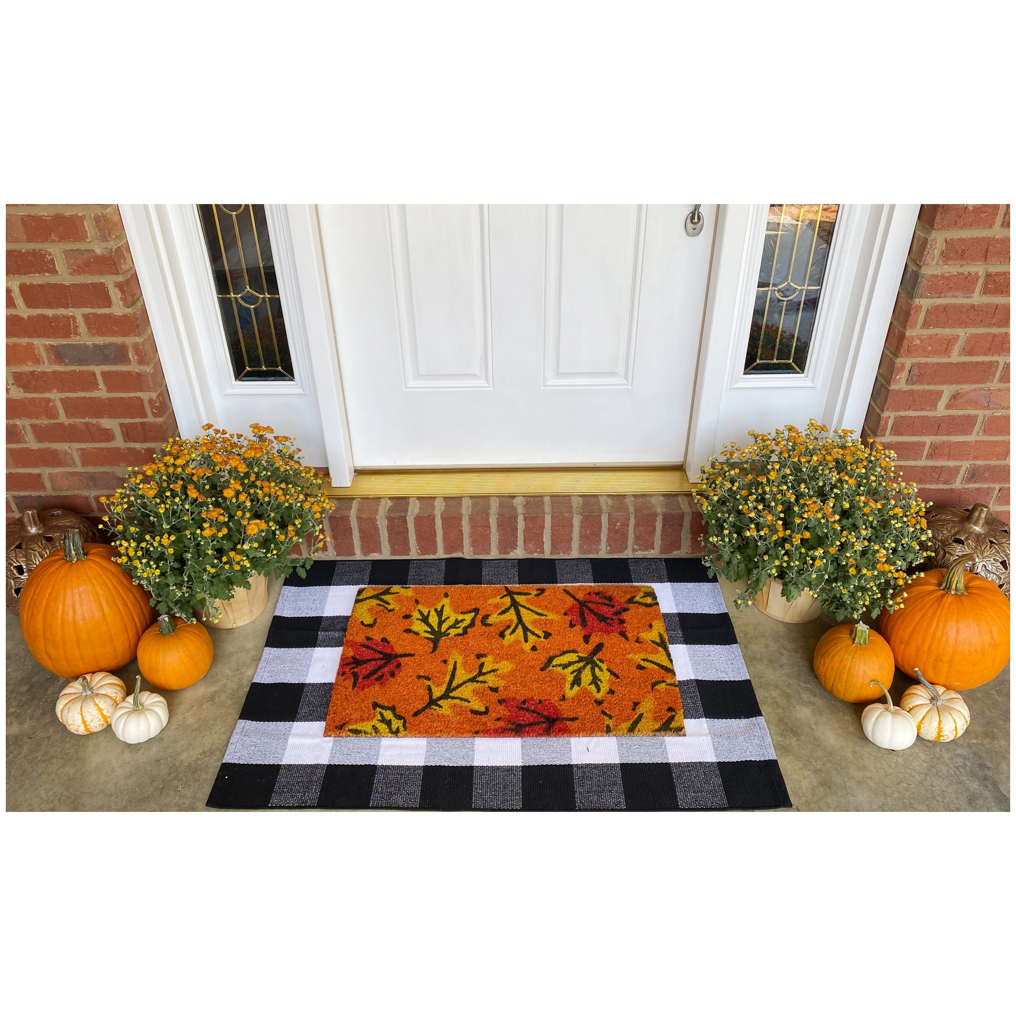 Calloway Mills Fall Leaves Outdoor Doormat
