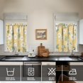 thumbnail image 3 of 3-Piece Daisy Kitchen Curtain Set - Ruffled Valance and Tier Curtains with Rod Pocket, Fresh Floral Pattern for Farmhouse Kitchen Windows Decor, 54"x14" + 27.5"x36"x2, 3 of 5