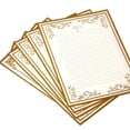 thumbnail image 1 of 8Pcs Kraft Paper Retro Writing Paper Vintage Floral Letter Paper Stationery Set (4 x 2 Patterns, White), 1 of 5