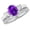 Amethyst, variant on HDD 1 to 6 Carat Oval 14K White Gold LAB GROWN Gemstone and LAB GROWN Diamond Wedding Bridal Set (AAAA Heirloom Quality) Emerald 1 Carat Size: 6