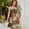 thumbnail image 5 of Grunge Distressed Christmas Plaid Dress Summer Street Style Dresses Female Sleeveless Printed Sundress, 5 of 7