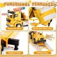 thumbnail image 3 of UQN Construction Vehicles Boys Toy Playsets, Construction Truck with Excavator Toy & Bulldozer Toy, Sounds and Lights, Kids Christmas&Birthday Gifts for 3 4 5 6 Years Old Boys, 3 of 7