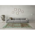 thumbnail image 3 of Ahgly Company Indoor Rectangle Oriental Light Blue Modern Area Rugs, 7' x 10', 3 of 4