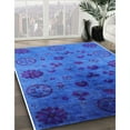thumbnail image 2 of Ahgly Company Indoor Rectangle Mid-Century Modern Blue Orchid Blue Oriental Area Rugs, 2' x 3', 2 of 6