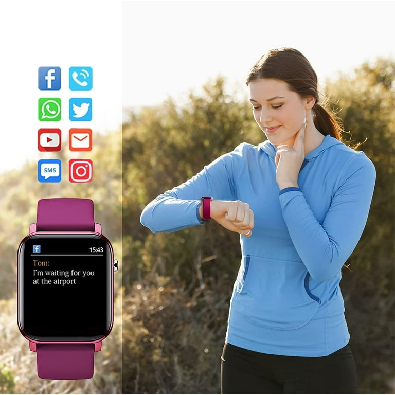 Smart Watch For Women Men Pedometer Heart Rate Fitness Tracker for iOS  Android