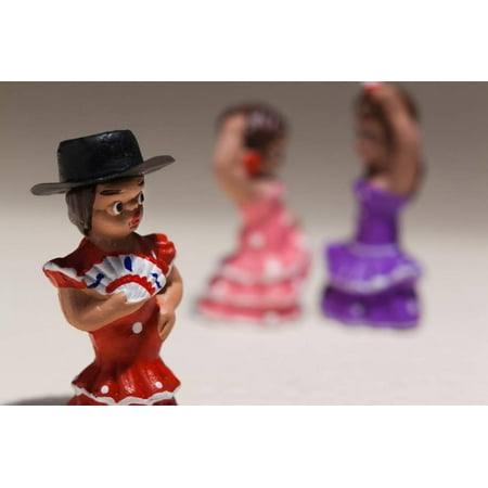 Souvenir miniature figurines of Spanish dancers, Madrid, Spain Print Wall (Best Souvenirs From Madrid)