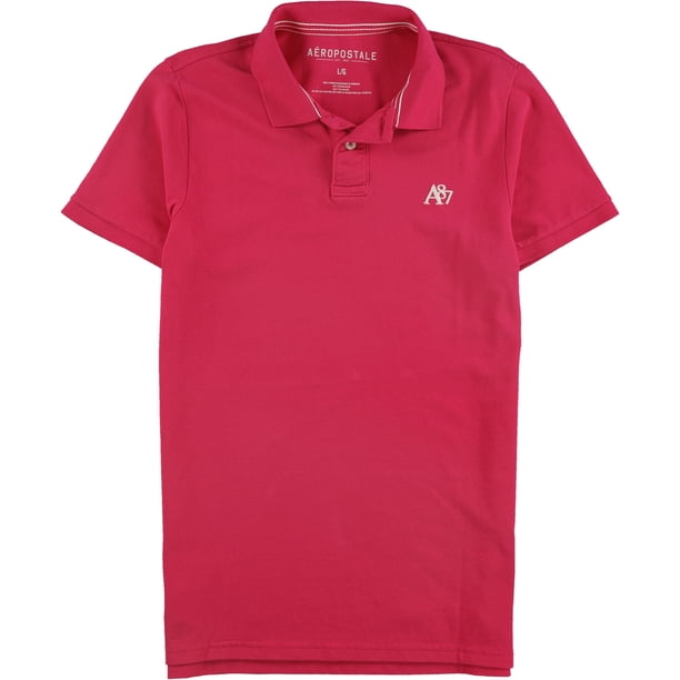Aeropostale - Polo de rugby para hombre A87, color rosa, grande Aeropostale polo, rugbi