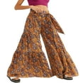 thumbnail image 3 of Pantalons de Plage Boho pour Femmes Taille Haute Décontractée Ample Jambe Grand Droite Imprimée, 3 of 6