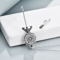 thumbnail image 4 of Wheel of Hecate Key Necklace for Women Silver Pagan Goddess Wiccan Key Necklace Literary Jewelry, 4 of 7