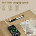 thumbnail image 7 of Nightstand With Charging Station And Led Light, 2 Storage Drawer And Open Shelf, Modern Bedside Table For Small Space, For Bedroom, Living Room, Natural, 7 of 7
