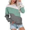 thumbnail image 1 of MeetoTime Sweat-Shirt pour Femmes Mode Automne Manches Longues Col Rond Ample avec Poche, 1 of 5