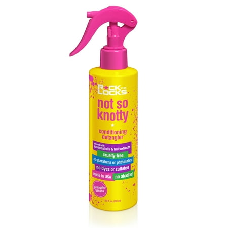 Kids Detangler Creme - Rock the Locks Not So Knotty Conditioning Detangler, Pineapple Banana, 8.5 Oz