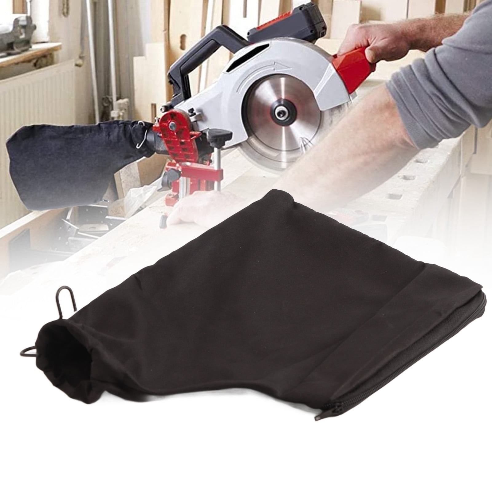 Dust Collector Pouch, Saw Dust Bag Steel Bracket Nylon Fabric for