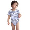thumbnail image 2 of Yiaed Abstract Gondola Snowflake Print Infant Climbing Short Sleeve Onesie One-Piece Baby Bodysuit Clothes 0-12 Months -12 Months, 2 of 6